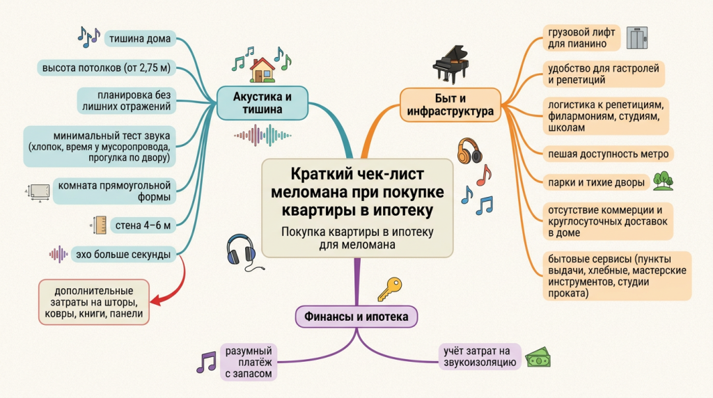 Краткий чек-лист меломана при покупке квартиры